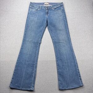 Paige Laurel Canyon Low-Rise Bootcut Jeans Womens 29 Blue Denim Made in USA